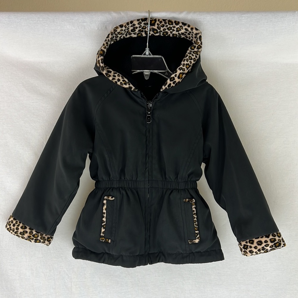 LONDON FOG Warm Water Resistant Windproof Lined Hooded Coat Girls Sz 12 Mos